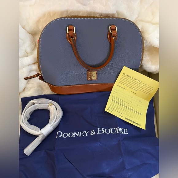 Dooney & Bourke Pebble Grain Zip Zip Satchel  Crossbody – New 2025 “Jeans” NWT - Picture 10 of 10